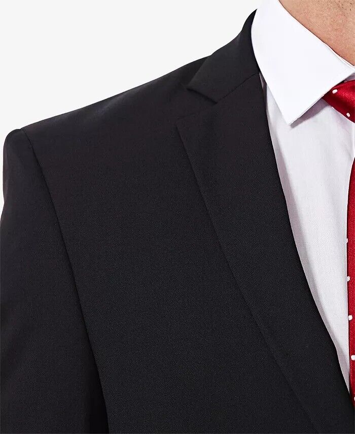 HAGGAR J.M. Men’s Slim-Fit 4-Way Stretch Suit Jacket 46R Black