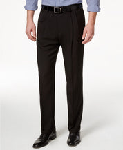 Haggar Mens Classic fit Dress Pants 34 / 34 Black Solid