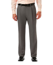 Haggar Mens Classic fit Dress Pants 32 / 32 Mid Gray Solid