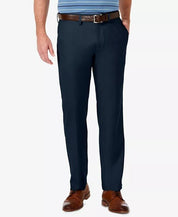 HAGGAR Men's Cool 18 PRO Stretch Straight Fit Dress Pants 32 x 32 Navy Blue