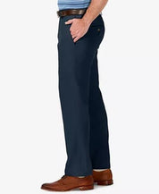 HAGGAR Men's Cool 18 PRO Stretch Straight Fit Dress Pants 33 x 30 Navy Blue