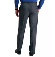 HAGGAR Men's Cool 18 PRO® Classic-Fit Flat Front Pants 44 x 32 Charcoal Heather