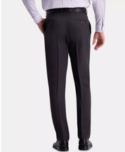 HAGGAR Men’s Premium Straight-Fit Stretch Wrinkle-Free Pants Charcoal 42 x 32