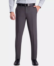 HAGGAR Men's Premium Slim-Fit Performance Stretch Dress Pants 38 x 32 Dark Grey