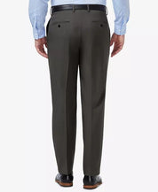 HAGGAR Men's Comfort Stretch Classic-Fit Flat Front Dress Pants 38 x 32 Charcoal