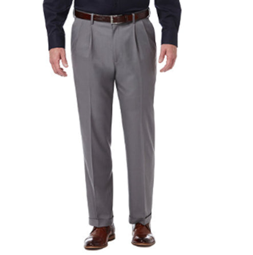Haggar Mens Classic fit Dress Pants 44 / 29 Grey Solid
