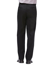 Haggar Men's Classic Fit Pleated  Khaki Pants No Iron Black 38 x 32