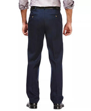 Haggar Mens Classic fit Cotton Dress Pants 42 / 32 Blue Solid