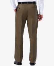 Haggar Mens NoIron Khaki Classic Fit Hidden Expandable Waist Pants 32 x 30 Toast