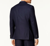Kenneth Cole Reaction Big and Tall Navy Shadow Check Slim-Fit Suit Jacket 52R