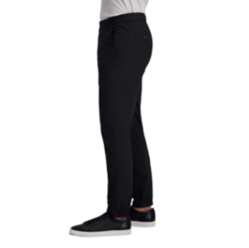 Kenneth Cole Reaction Men's Slim-Fit Houndstooth Jogger Pants Charcoal 36 x 32