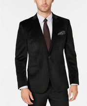 Kenneth Cole Reaction Men's Slim-Fit Velvet Sport Coat 38S Black
