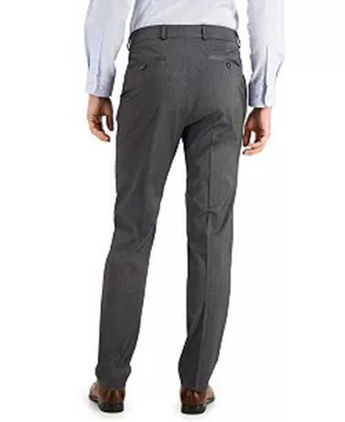 Kenneth Cole Reaction Mens Techni-Cole Slim Fit Suit Pants Light Grey Mens 32 x 34