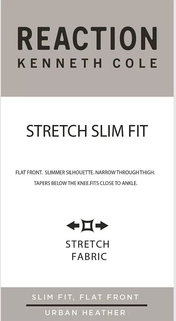 Kenneth Cole Reaction Mens Slim-Fit Urban Dress Pants Mid Grey 30 x 30