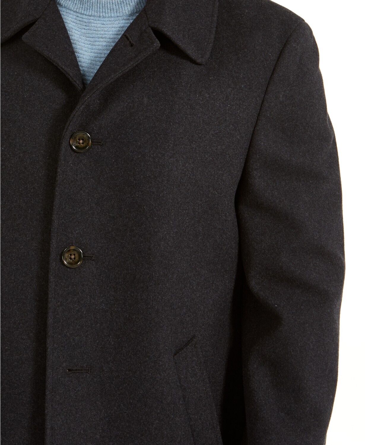Lauren Ralph Lauren Mens Classic-Fit Ledric Overcoat Coat 60R Charcoal