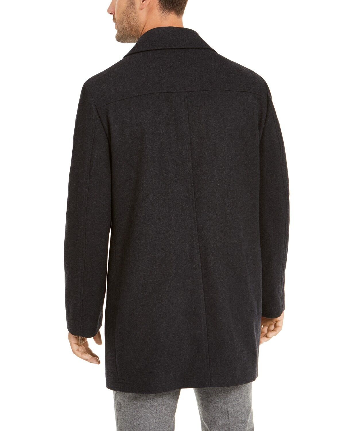 Lauren Ralph Lauren Mens Classic-Fit Ledric Overcoat Coat 60R Charcoal