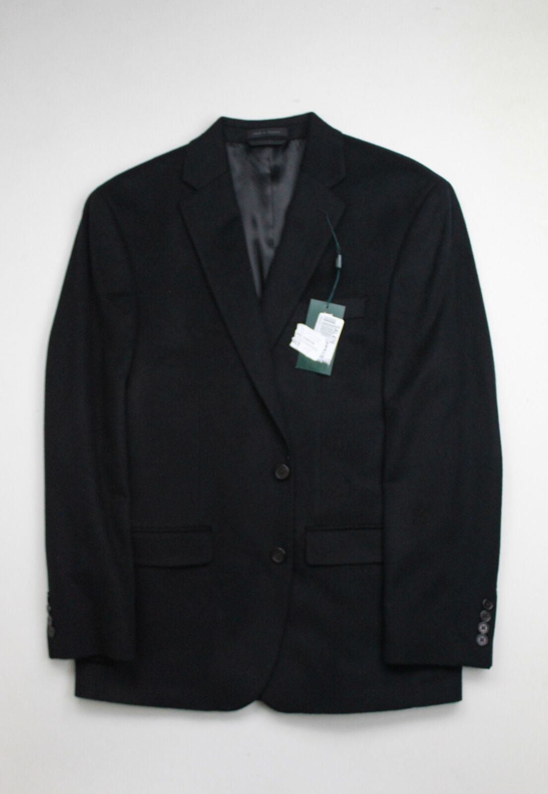 Lauren Ralph Lauren Mens Black Wool Blend Blazer Black 42S