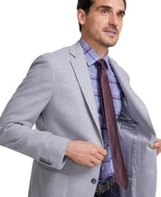 Michael Kors Mens Classic fit Sport Coat Blazer 42 S Light Gray Herringbone