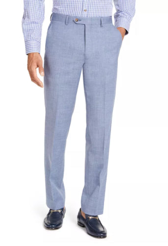 LAUREN RALPH LAUREN Men's Classic-Fit UltraFlex Suit Pants Light Blue 44 x 30