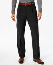 Lauren Ralph Lauren Regular Fit Corduroy Pleated Dress Pants 33 x 32 Black