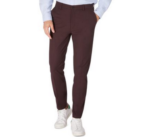 Lauren Ralph Lauren Mens Classic-Fit Cotton Dress Pants Burgundy 33 x 30