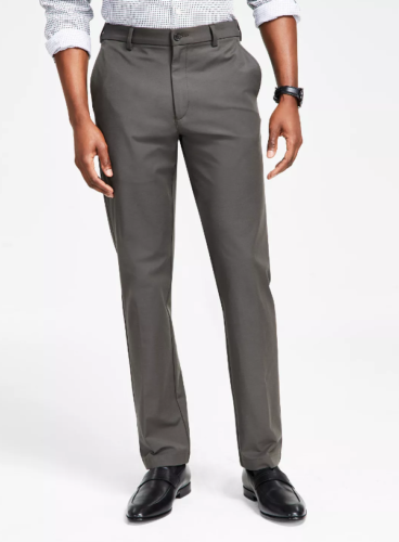 LAUREN RALPH LAUREN Men's Classic-Fit Cotton Stretch Dress Pants 40 x 32 Olive
