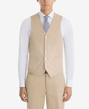 Lauren By Ralph Lauren Mens Regular fit Button-Up Vest Small Beige Stretch