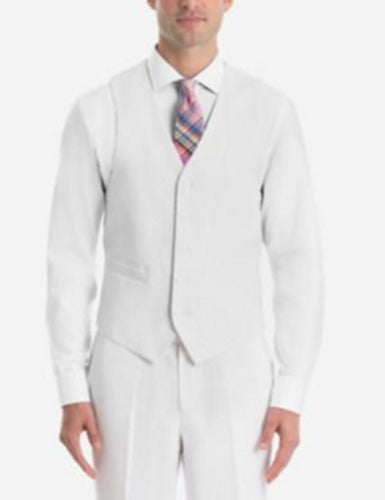 Lauren Ralph Lauren Mens Classic fit Button-Up Suit Vest Medium White