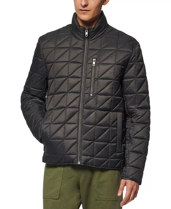 MARC NEW YORK Brompton Quilted Mid Bomber XL Removable Sherpa Liner Black