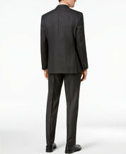 Marc New York Mens Modern fit 2 Piece Suit 42 R / 35 Waist Grey Solid Stretch