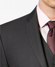 Andrew Marc Mens Slim fit 2 Piece Suit 42 R / 35 Waist Charcoal Grey Stretch
