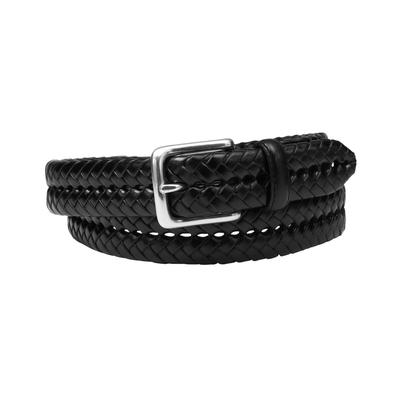 Fossil Maddox Braided Leather Belt Black 42 Reg