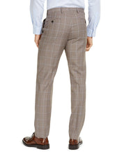 Michael Kors Men's Classic-Fit Stretch Brown Windowpane Suit Pants 30 x 32