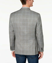 Michael Kors Men's Classic-Fit Grey Plaid Sport Coat 44L