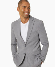 Michael Kors Men's Modern-Fit Stretch Solid Suit Jacket Light Grey 44S