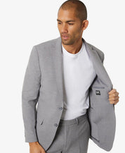 Michael Kors Men's Modern-Fit Stretch Solid Suit Jacket Light Grey 44S