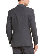 Nautica Men's Modern-Fit Bi-Stretch Dark Gray Windowpane Suit JACKET ONLY 38R
