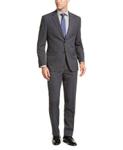 Nautica Men's Modern-Fit Bi-Stretch Dark Gray Windowpane Suit JACKET ONLY 38S