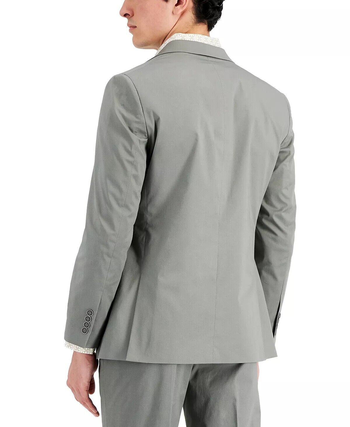 NAUTICA Men's Suit Jacket Grey 36S Modern-Fit Stretch Cotton Solid