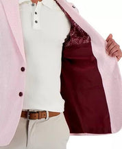NAUTICA Men's Modern-Fit Stretch Stripe Seersucker Sport Coat 42S Pink