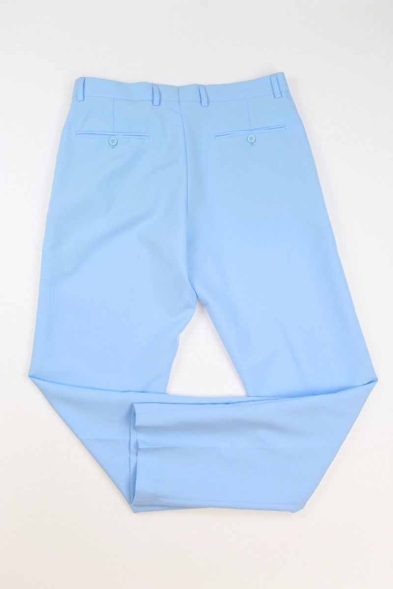 OppoSuits Cool Blue Slim Fit 2 PC Suit Blue 42R / 36W Flat Pant PARTY