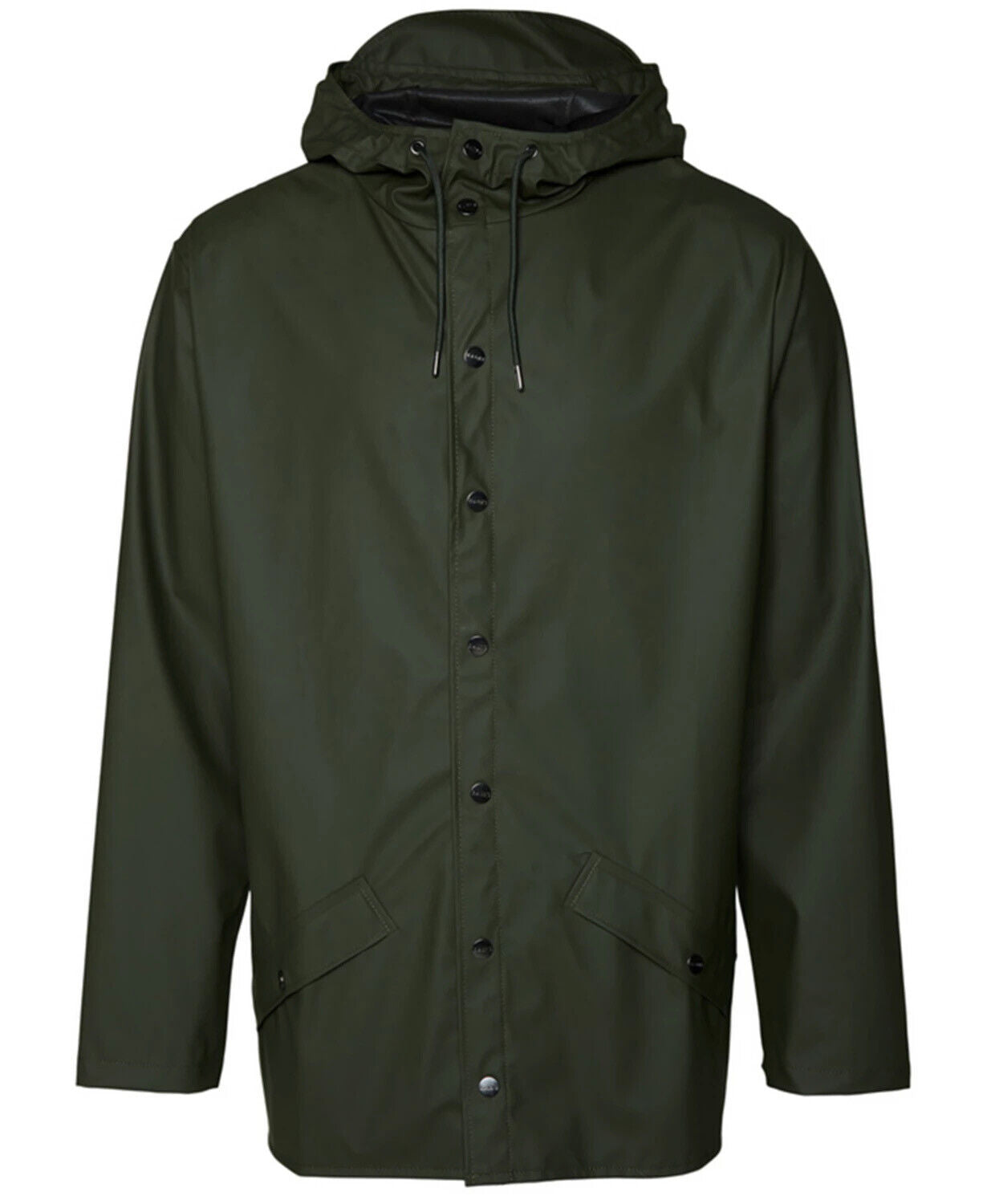 Rains Unisex Short Hooded Raincoat Large / XL Green Coat