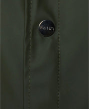 Rains Unisex Short Hooded Raincoat Medium / Large Green Coat