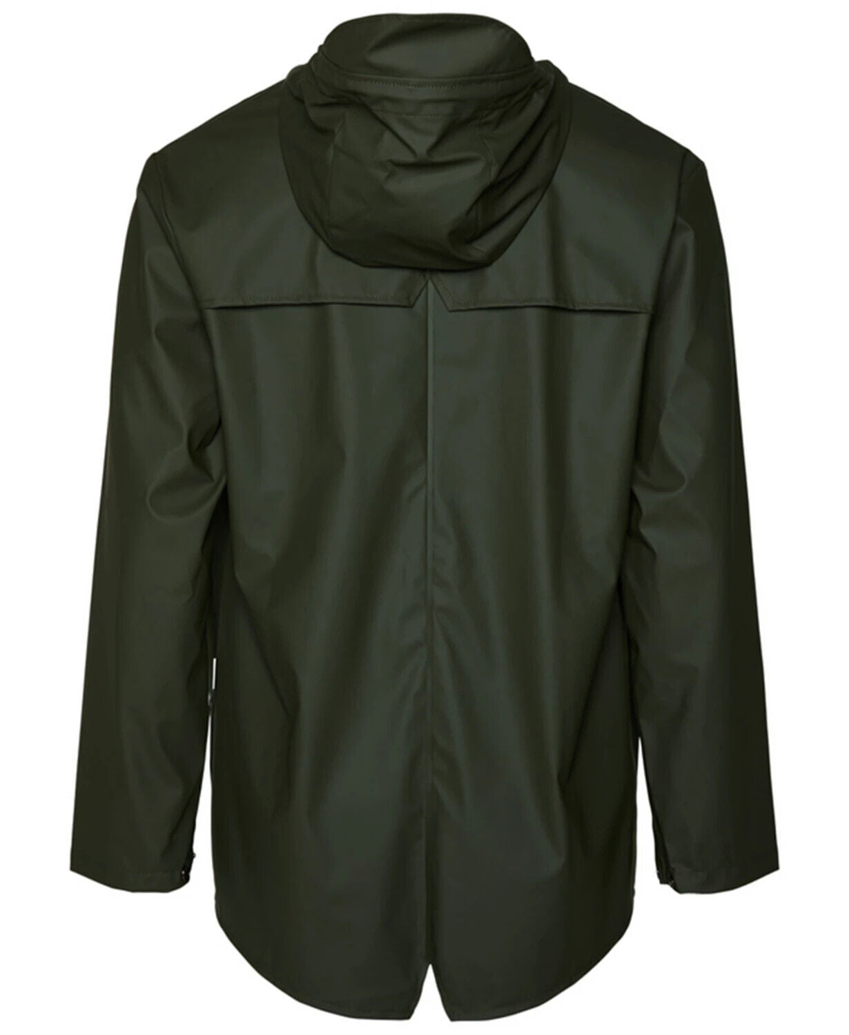 Rains Unisex Short Hooded Raincoat Medium / Large Green Coat