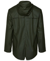 Rains Unisex Short Hooded Raincoat Medium / Large Green Coat