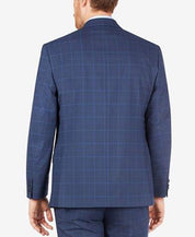 Sean John Men's Classic-Fit Check Suit Jacket 40L Navy Blue