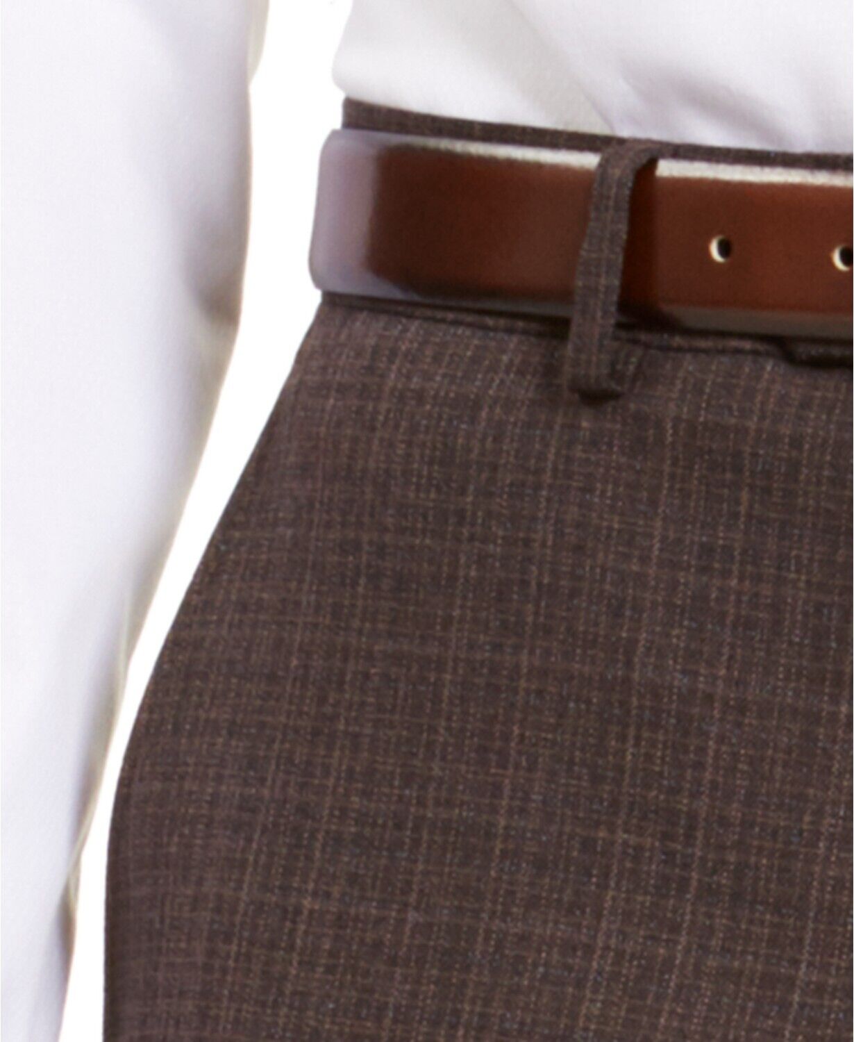 Sean John Men's Classic-Fit Stretch Brown Neat Dress Pants 40 x 30 Flat Pant