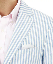 Tallia Men's Slim-Fit Blue Stripe Blazer Blue White 46L Sport Coat