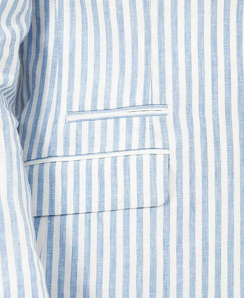 Tallia Men's Slim-Fit Blue Stripe Blazer Blue White 46L Sport Coat