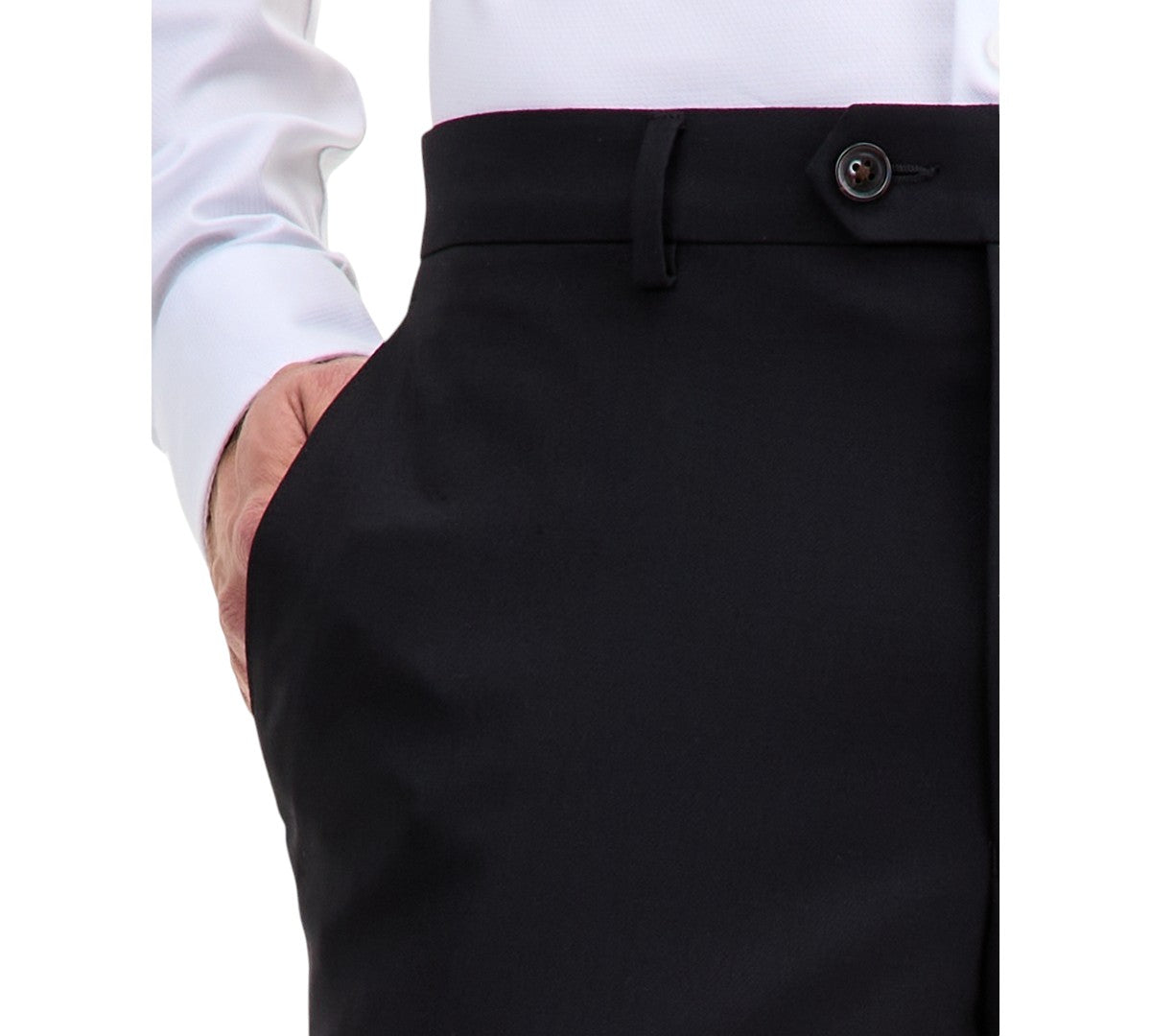 Ted Baker Mens Modern fit Wool Dress Pants 38 / 30 Black Solid
